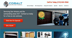 Desktop Screenshot of cobaltoverheaddoor.com